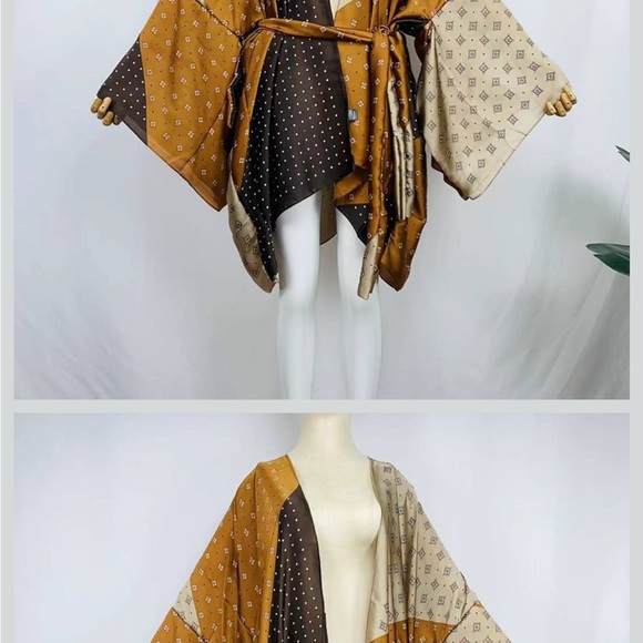 Multicolor Patterned Kimono - Picture 6 of 7